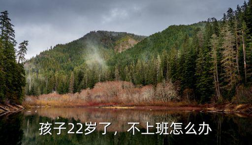 孩子22岁了，不上班怎么办