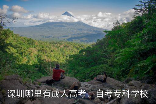 深圳哪里有成人高考、自考专科学校