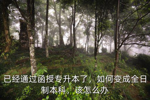 函授怎么专升本,已经通过函授专升本了