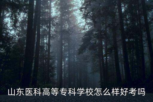 山东医科高等专科学校怎么样好考吗