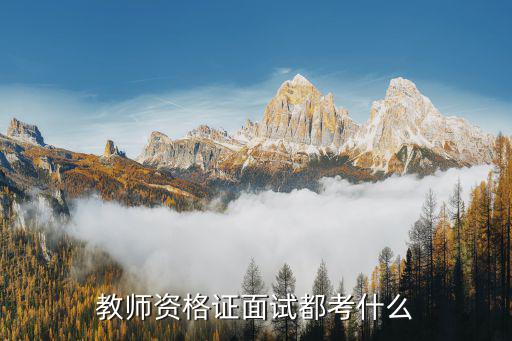 教师资格证面试都考什么