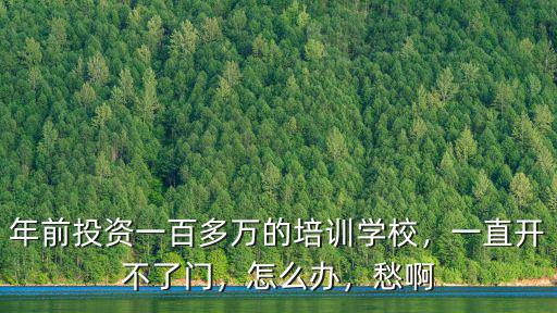 年前投资一百多万的培训学校，一直开不了门，怎么办，愁啊
