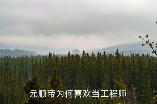 元顺帝为何喜欢当工程师