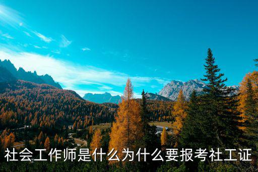 社会工作师是什么为什么要报考社工证