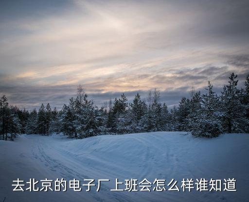去北京的电子厂上班会怎么样谁知道