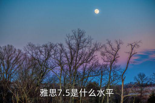 雅思7.5是什么水平