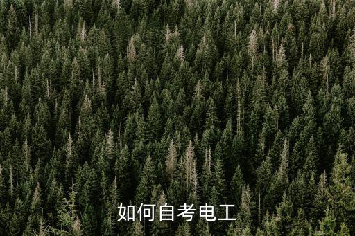 电工考证怎么培训,如何自考电工