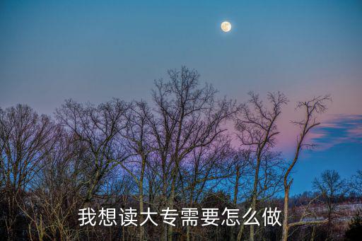 我想读大专需要怎么做