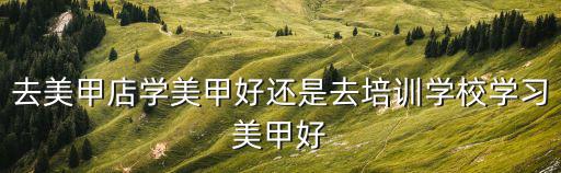 去美甲店学美甲好还是去培训学校学习美甲好