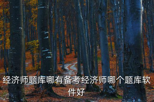 哪里有中级经济师考试题库,经济师题库哪有