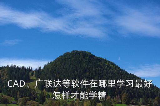 CAD、广联达等软件在哪里学习最好怎样才能学精