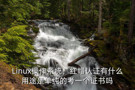 Linux操作系统，红帽认证有什么用途是单纯的考一个证书吗
