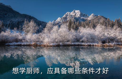 想学厨师，应具备哪些条件才好