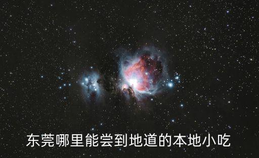 东莞哪里可以做小吃,东莞有什么特色小吃