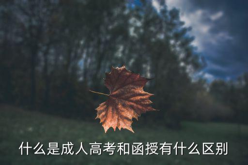 函授校考是什么意思,什么是成人高考