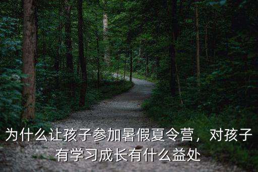 孩子夏令营有什么好处,夏令营有什么好处