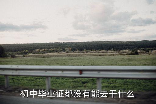 初中毕业证都没有能去干什么