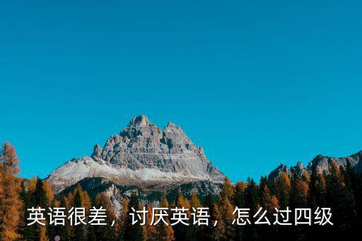 英语很差，讨厌英语，怎么过四级