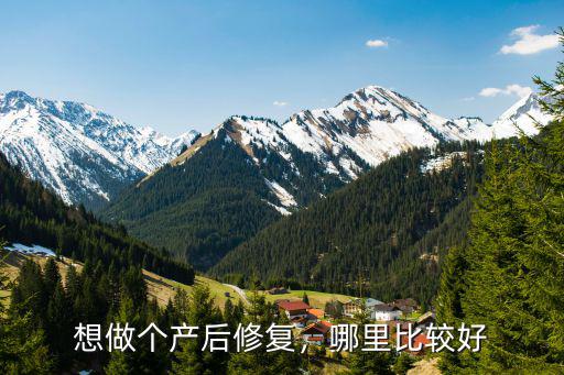 想学产后恢复哪里好,想做个产后修复