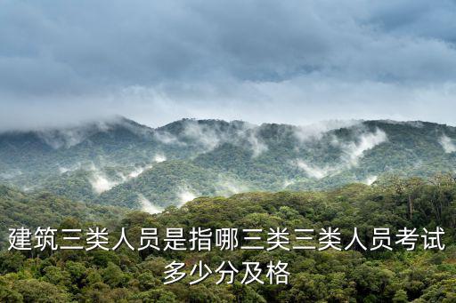 三类人员考试是什么意思,安全员三类人员是哪三类