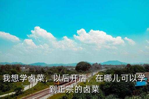 我想学卤菜，以后开店，在哪儿可以学到正宗的卤菜