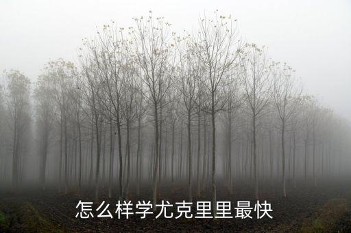 怎么样学尤克里里最快