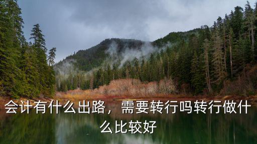 会计有什么出路，需要转行吗转行做什么比较好