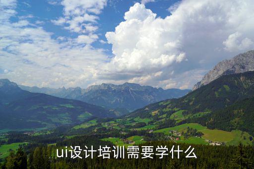 ui设计培训需要学什么