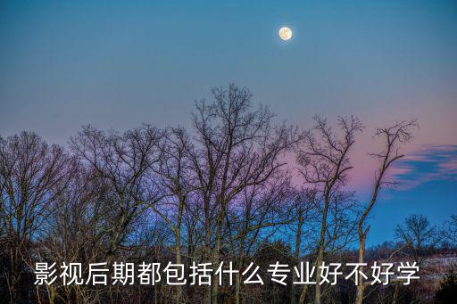 学影视后期什么专业,影视后期属于什么专业