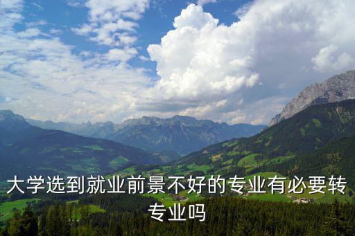 大学选到就业前景不好的专业有必要转专业吗