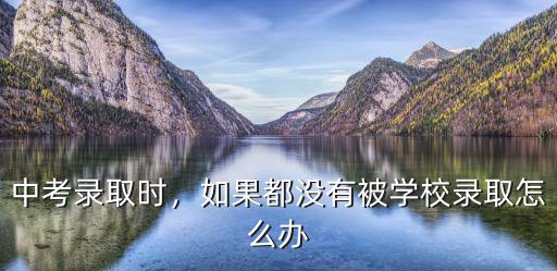 中考录取时，如果都没有被学校录取怎么办
