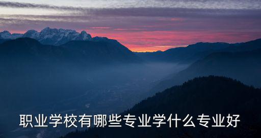 职业学校有哪些专业学什么专业好