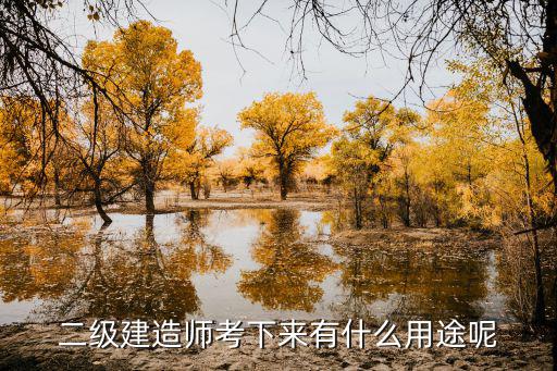 二级建造师考下来有什么用途呢