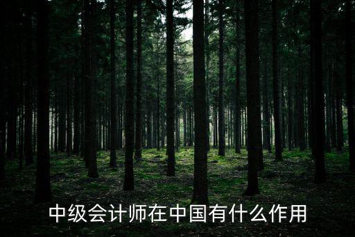 财务过了中级有什么用,中级会计职称有什么用呢