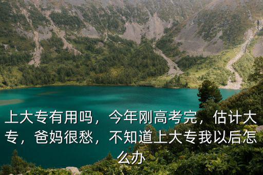 上大专有用吗，今年刚高考完，估计大专，爸妈很愁，不知道上大专我以后怎么办
