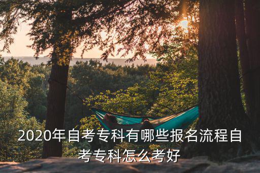 2018自考专科报名流程是什么,自考专科怎么考好