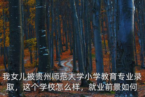我女儿被贵州师范大学小学教育专业录取，这个学校怎么样，就业前景如何