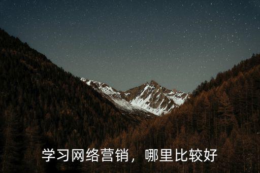 学网络营销哪里好,学习网络营销