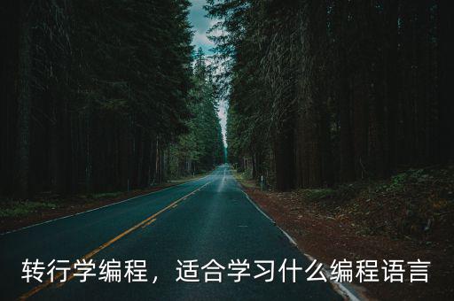 转行学编程，适合学习什么编程语言