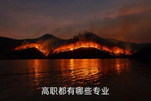 高职都有哪些专业