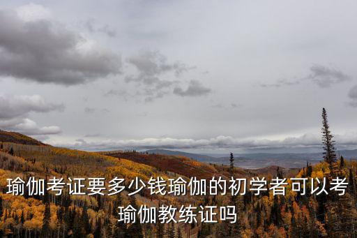 瑜伽考证要多少钱瑜伽的初学者可以考瑜伽教练证吗