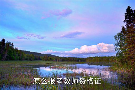 怎么报考教师资格证