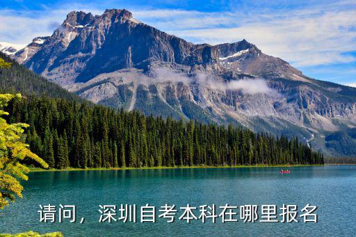 请问，深圳自考本科在哪里报名