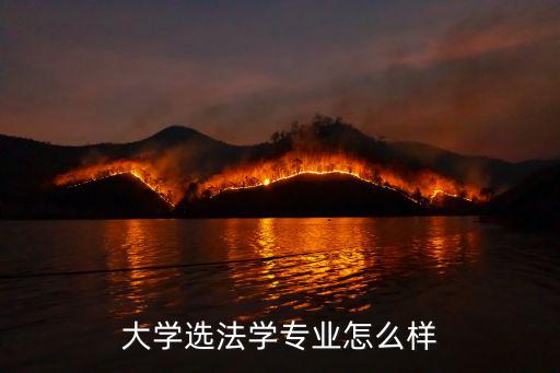 大学选法学专业怎么样