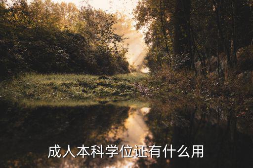成人学士学位有什么用,成人本科学位证有什么用