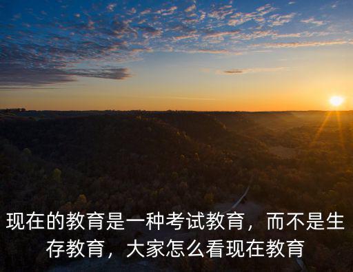 中国教育考试是什么,而不是生存教育