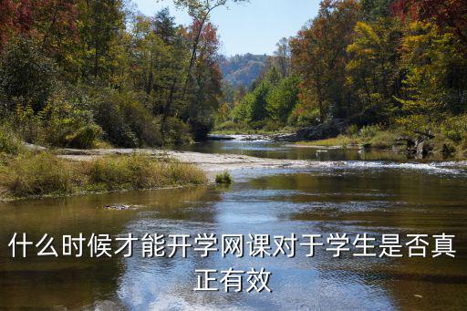 什么时候才能开学网课对于学生是否真正有效