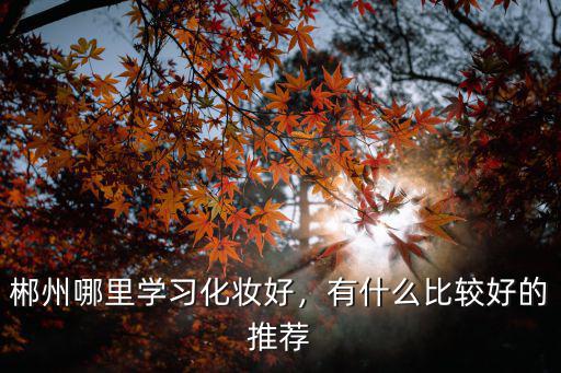 郴州学化妆到哪里好,郴州哪里学习化妆好