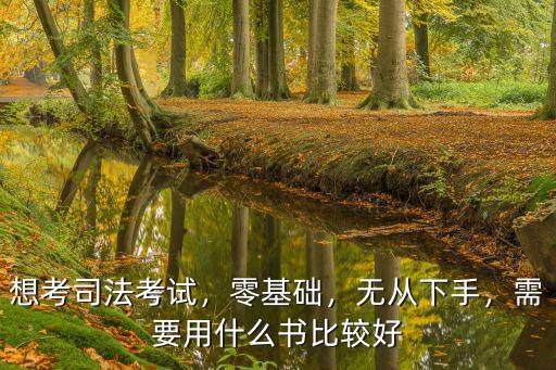 想考司法考试，零基础，无从下手，需要用什么书比较好