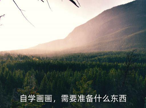自学画画，需要准备什么东西